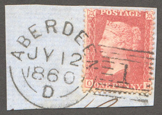 Great Britain Scott 20 Used Plate 55 - OB (P) - Click Image to Close
